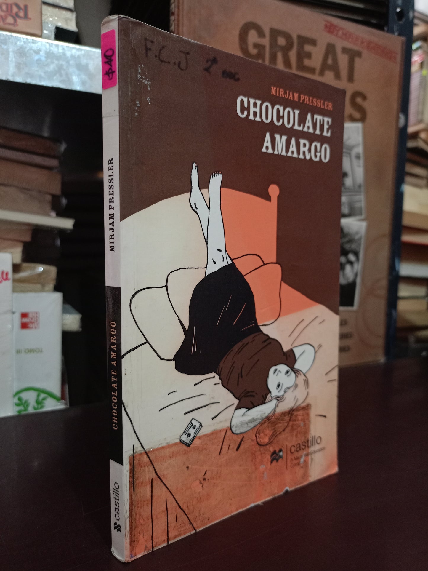CHOCOLATE AMARGO POR MIRJAM PRESSLER USADO NOVELA LITERARIO 305