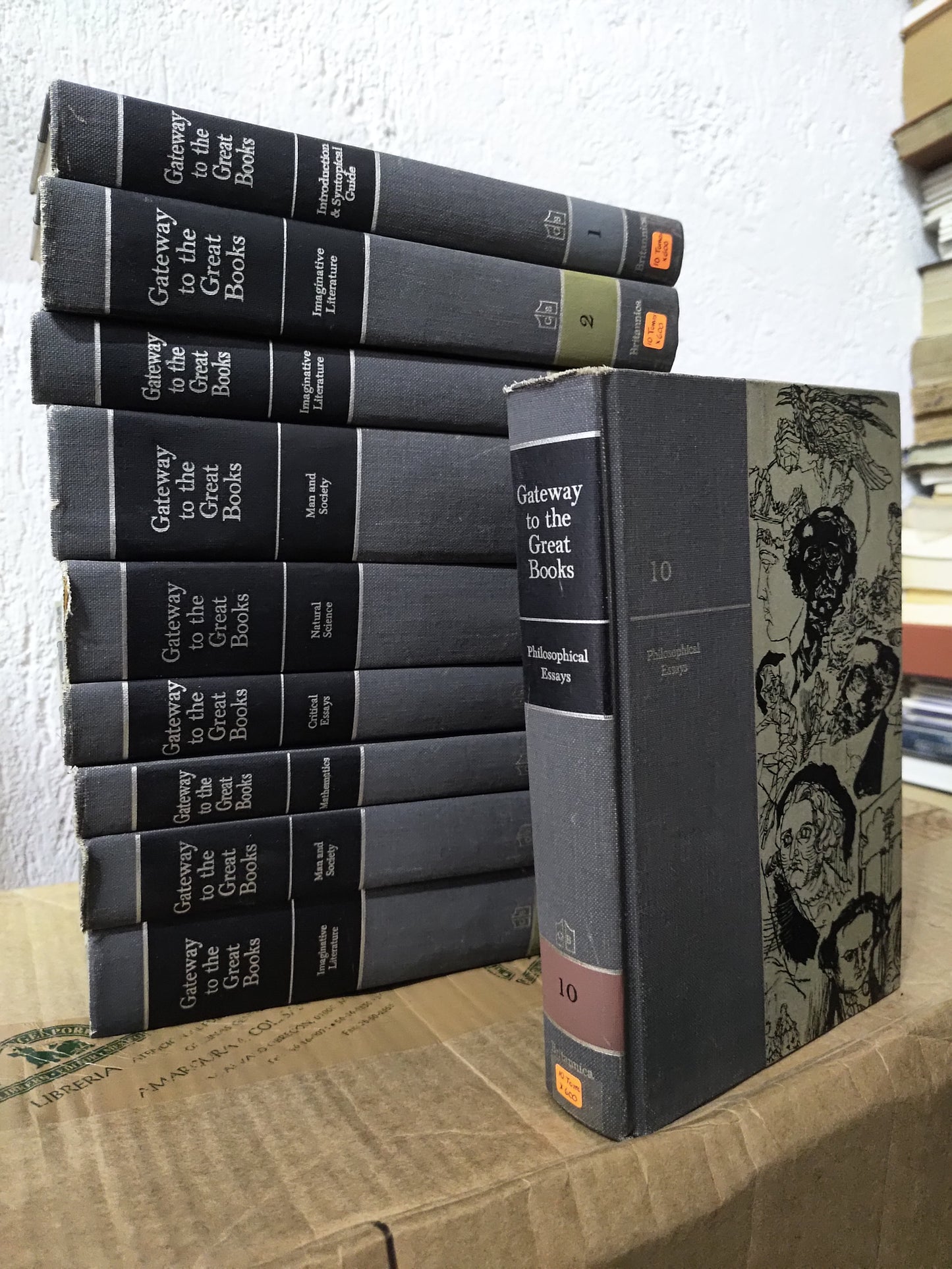 GATEWAY OF THE GREAT BOOKS POR EDITORIAL BRITANNICA USADO IDIOMAS JUAREZ 515 10 TOMOS POR $600