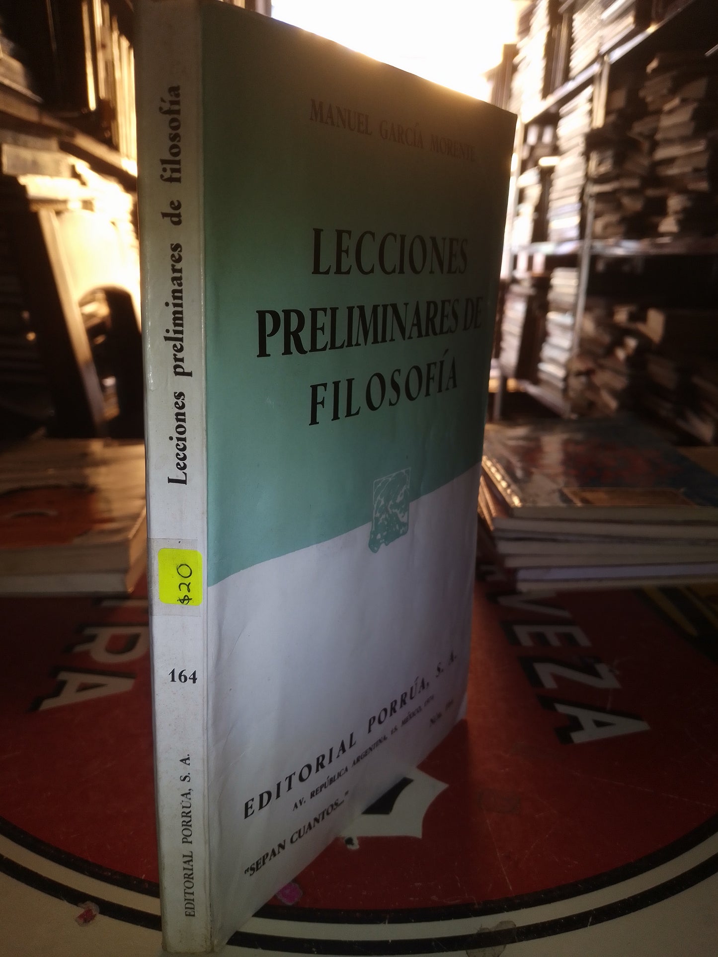 LECCIONES PRELIMINARES DE FILOSOFÍA POR MANUEL GARCÍA MORENTE USADO FILOSOFÍA LITERARIO 207