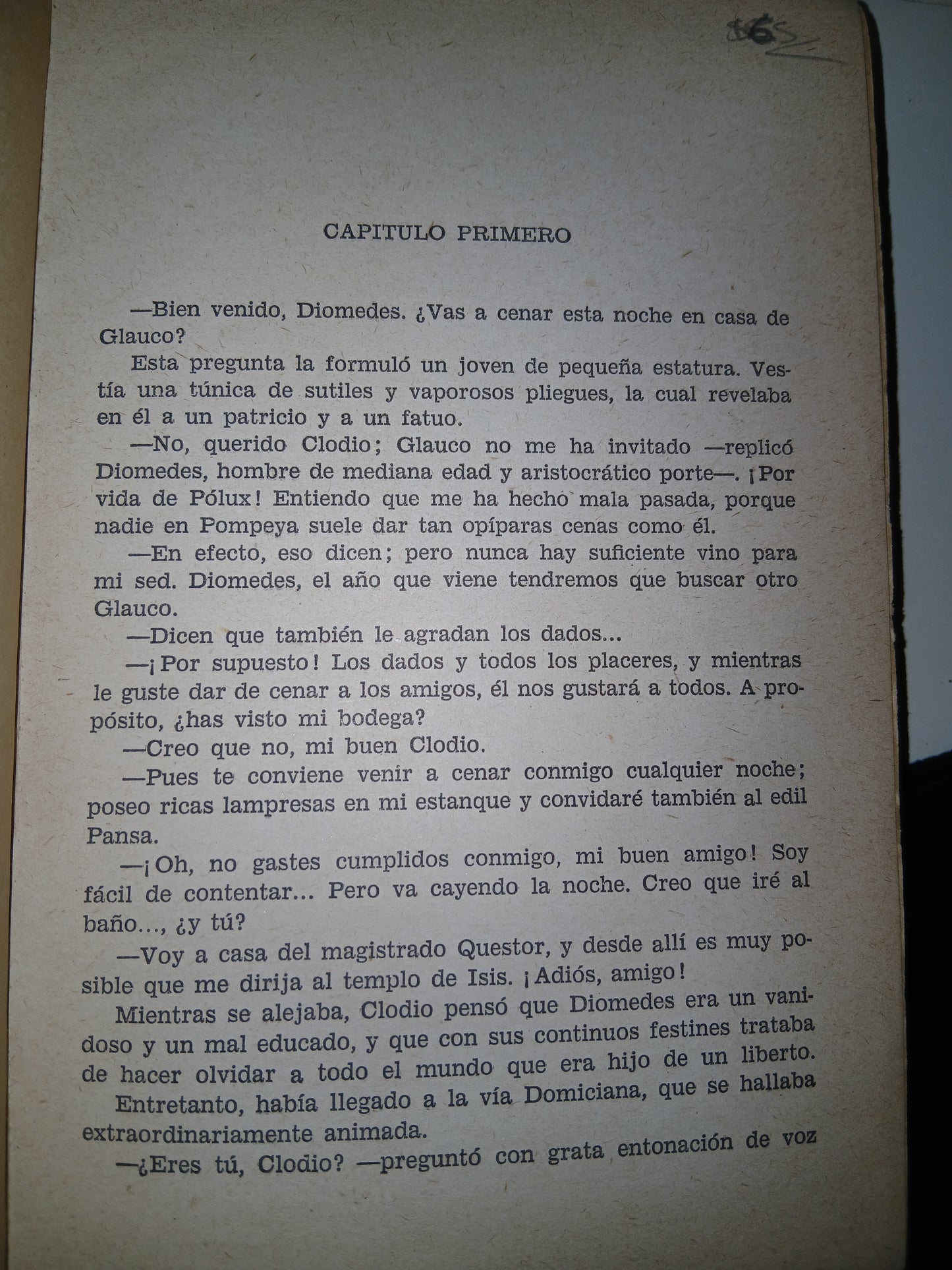 LOS ÚLTIMOS DÍAS DE POMPEYA POR E. BULWER LYTTON USADO NOVELA LITERARIO 207