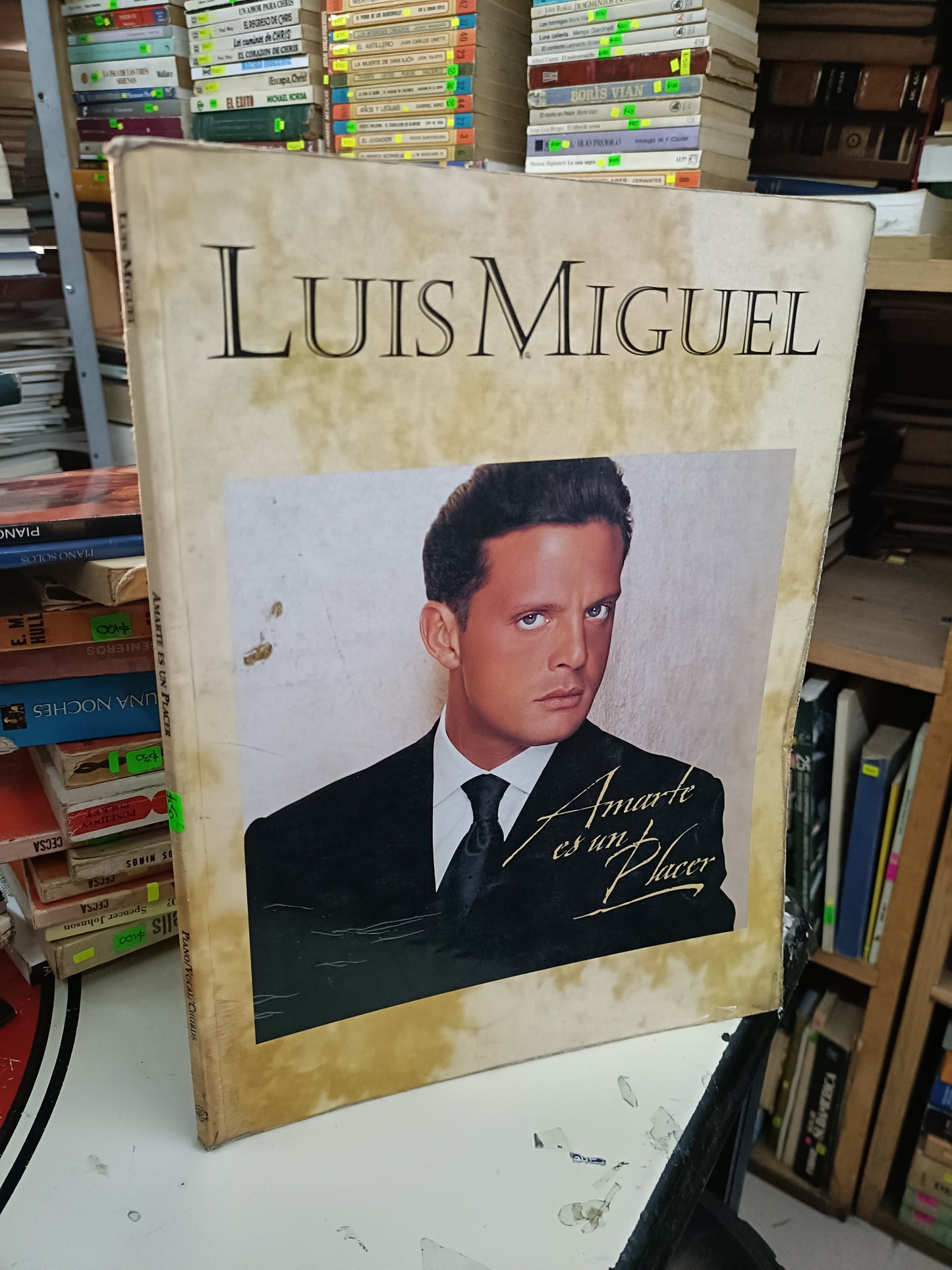 LUIS MIGUEL AMARTE ES UN PLACER PIANO VOCAL CHORDS USADO ARTE LITERARIO 207