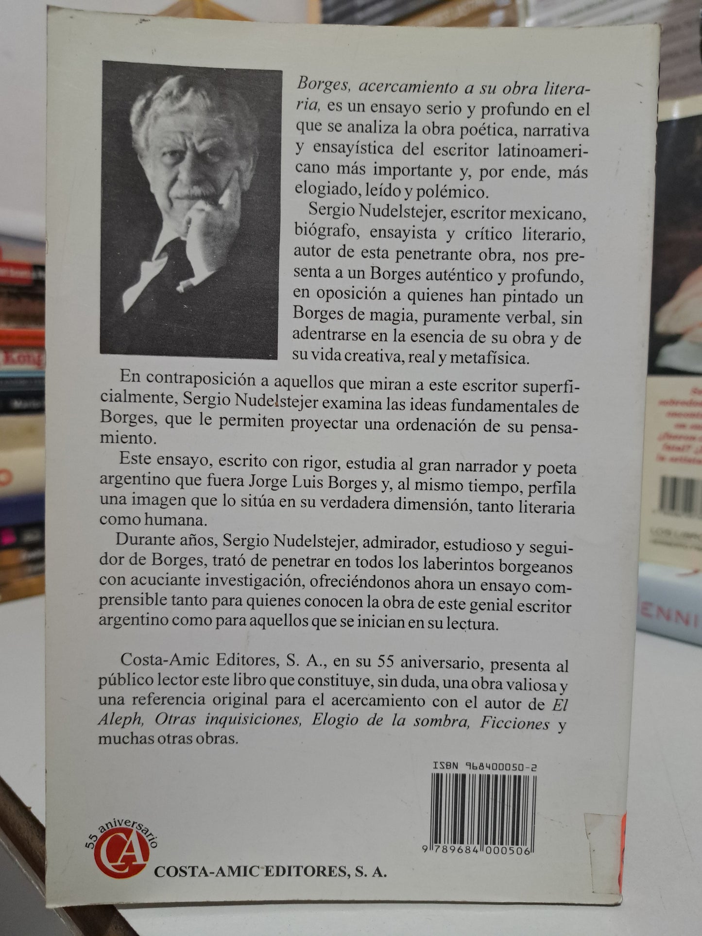 BORGES ACERCAMIENTO A SU OBRA LITERARIA SERGIO NUDELSTEJER USADO NOVELA JUÁREZ