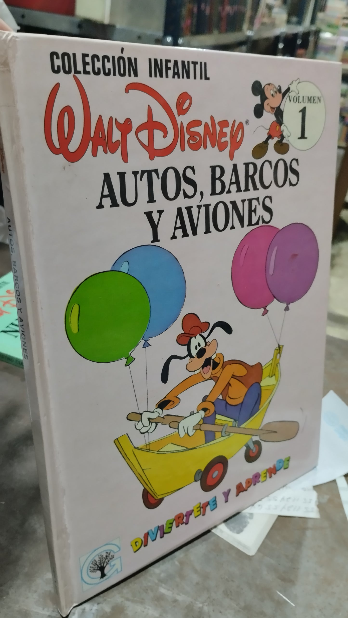 AUTOS BARCOS Y AVIONES POR EDITORIAL GROLIER LIBRO USADO INFANTIL ALDAMA
