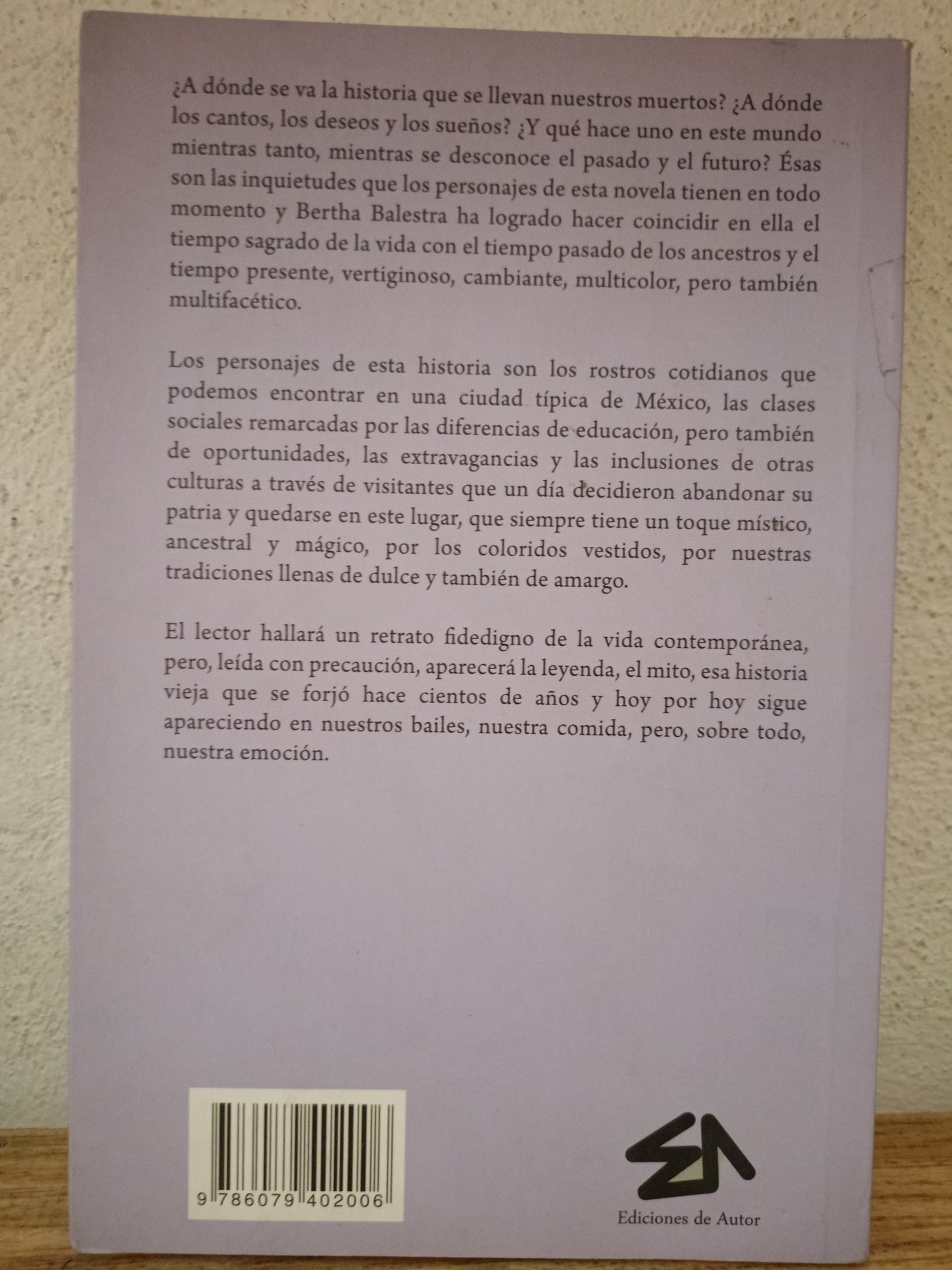POR ESO VIVO PENANDO BERTHA BALESTRA USADO NOVELA LITERARIO 305