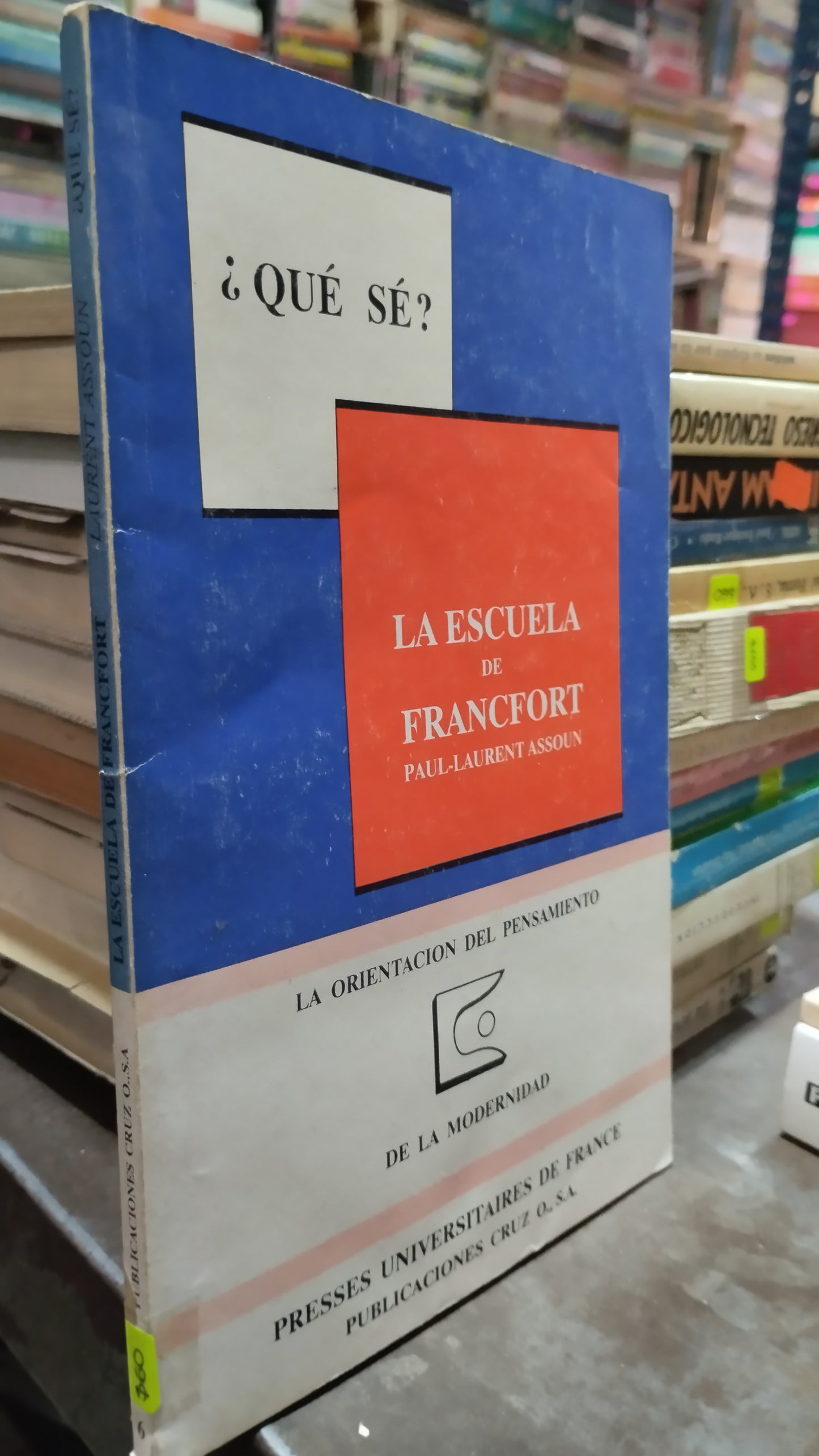 LA ESCUELA DE FRANCEFORT POR PAUL LAURENT ASSOUN LIBRO USADO SOCIOLOGIA ALDAMA