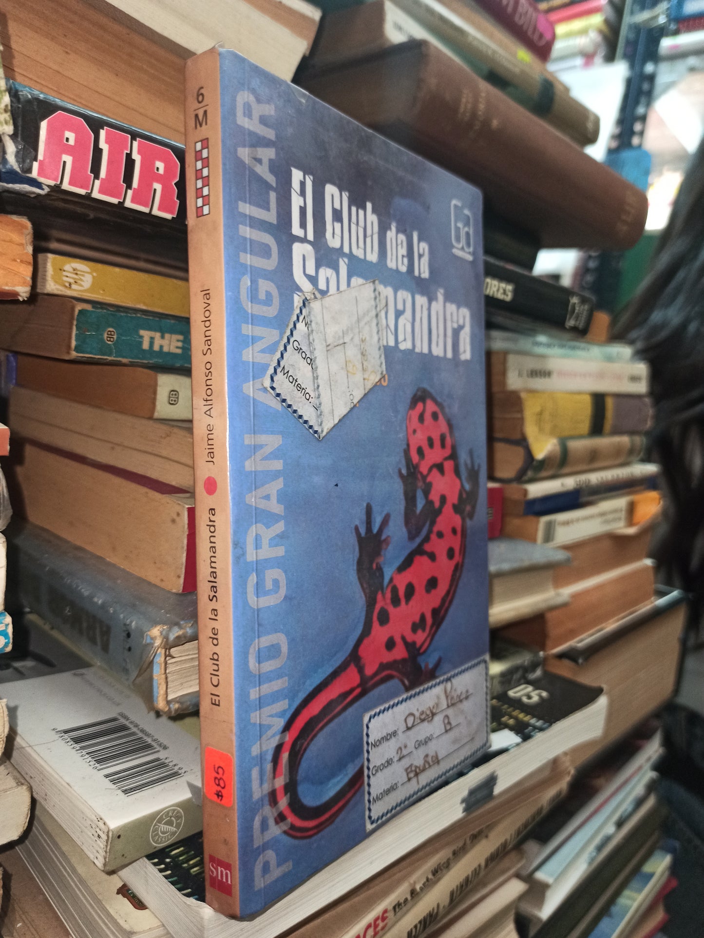 EL CLUB DE LA SALAMANDRA POR JAIME ALFONSO SANDOVAL USADO NOVELAS ALDAMA