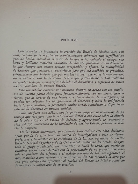 150 AÑOS DE LA EDUCACIÓN EN EL ESTADO DE MÉXICO USADO EDUCACIÓN LITERARIO 305