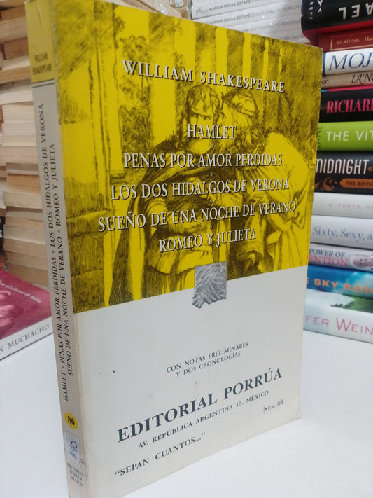 HAMLET, APENAS POR AMOR PERDIDAS POR WILLIAM SHAKESPEARE USADO NOVELA JUÁREZ