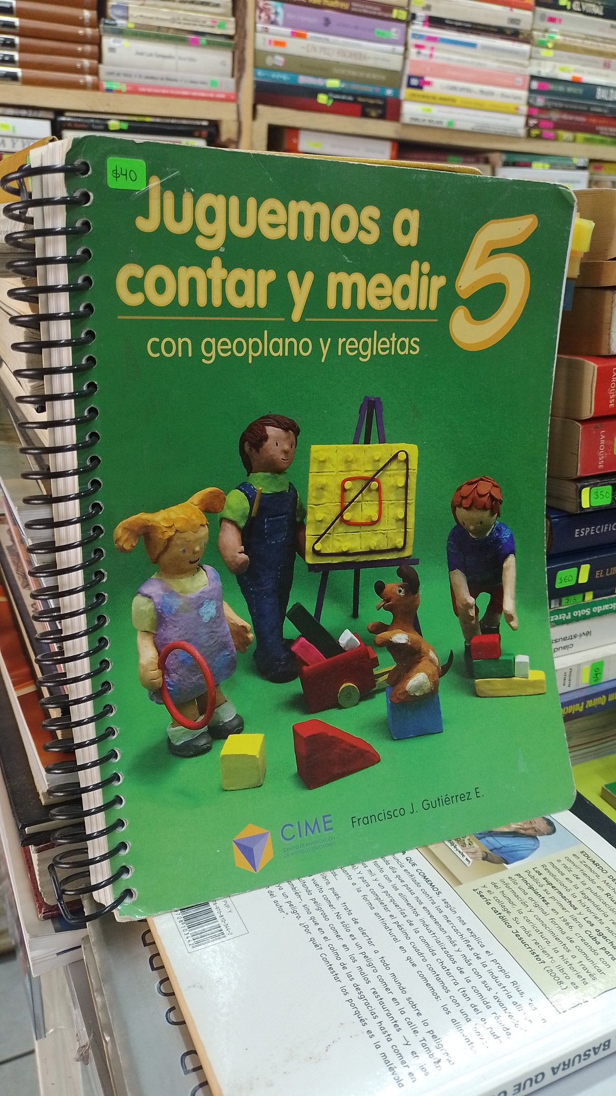 JUGUEMOS A CONTAR Y MEDIR CON GEOPLANO Y REGLETAS 5 POR FRANCISCO J GUTIERREZ USADO EDUCACION JUAREZ 507