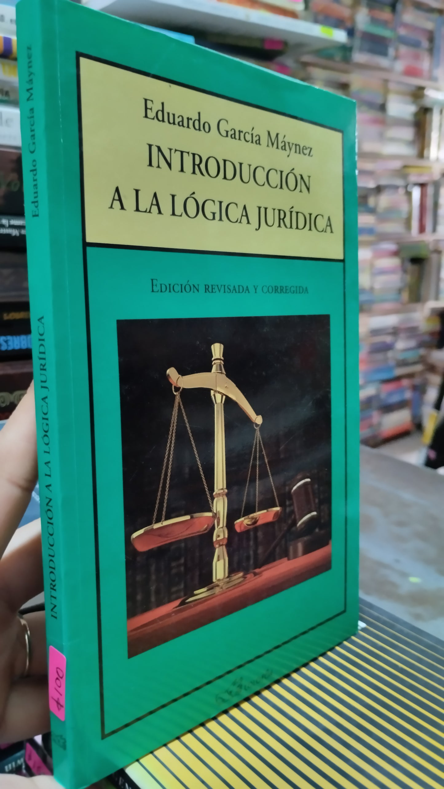 INTRODUCCION A LA LOGICA JURIDICA POR EDUARDO GARCIA MAYNEZ LIBRO USADO DERECHO ALDAMA