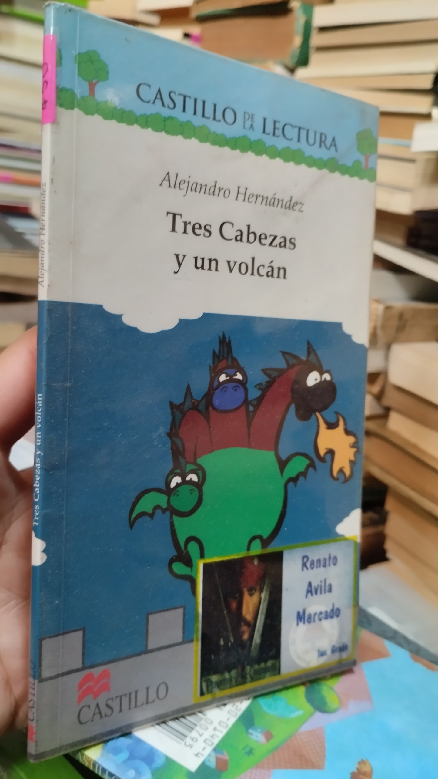 TRES CABEZAS Y UN VOLCAN POR ALEJANDRO HERNANDEZ LIBRO USADO INFANTIL ALDAMA