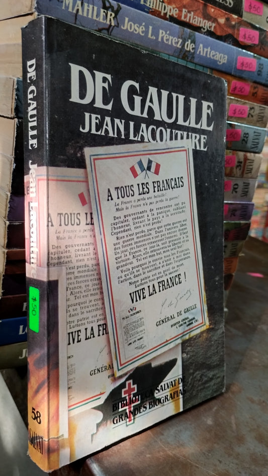DE GAULLE POR JEAN LACOUTURE LIBRO USADO HISTORIA ALDAMA