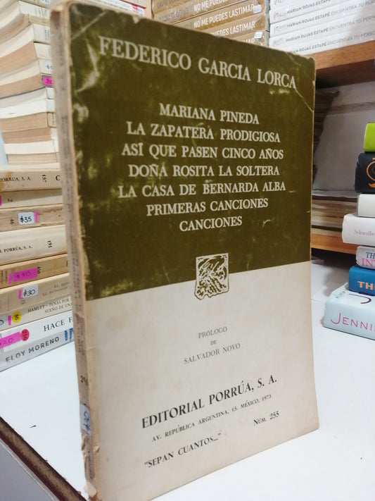 MARIANA PINEDA Y OTROS RELATOS POR FEDERICO GARCÍA LORCA USADO NOVELA JUÁREZ