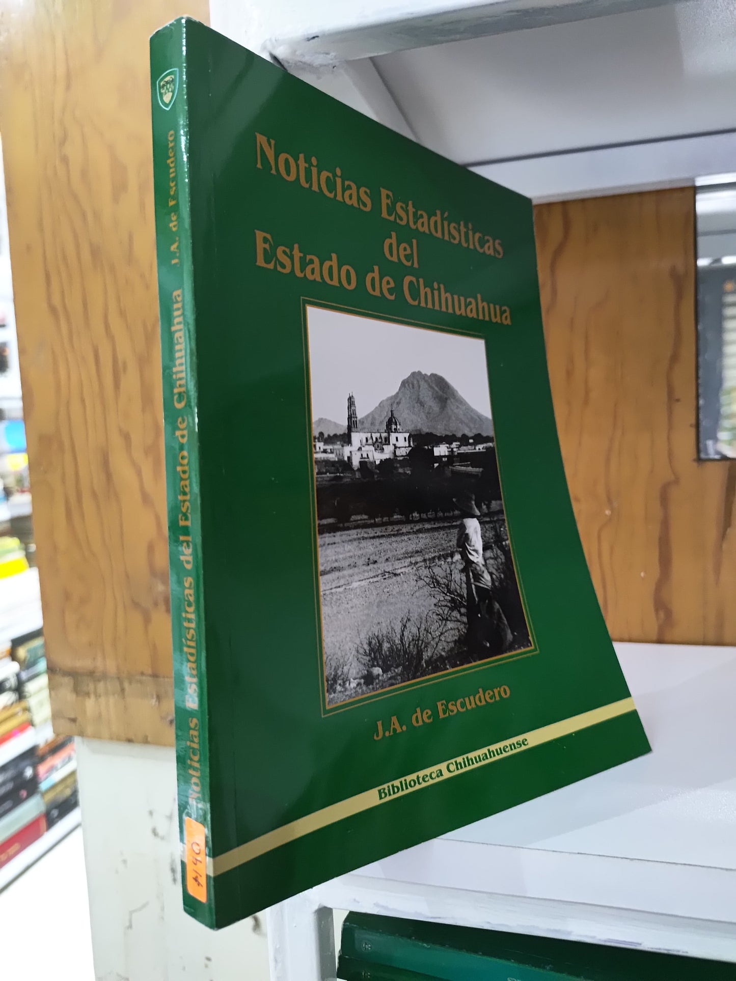 NOTICIAS ESTADISTICAS DEL ESTADO DE CHIHUAHUA POR J. A. DE ESCUDERO USADO HISTORIA JUAREZ 515