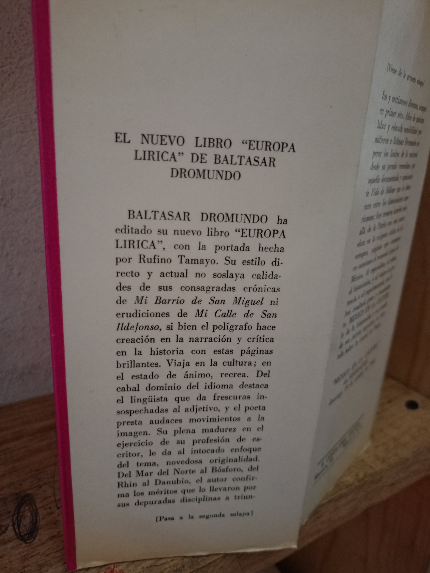 EUROPA LÍRICA POR BALTASAR DROMUNDO USADO NOVELA LITERARIO 305