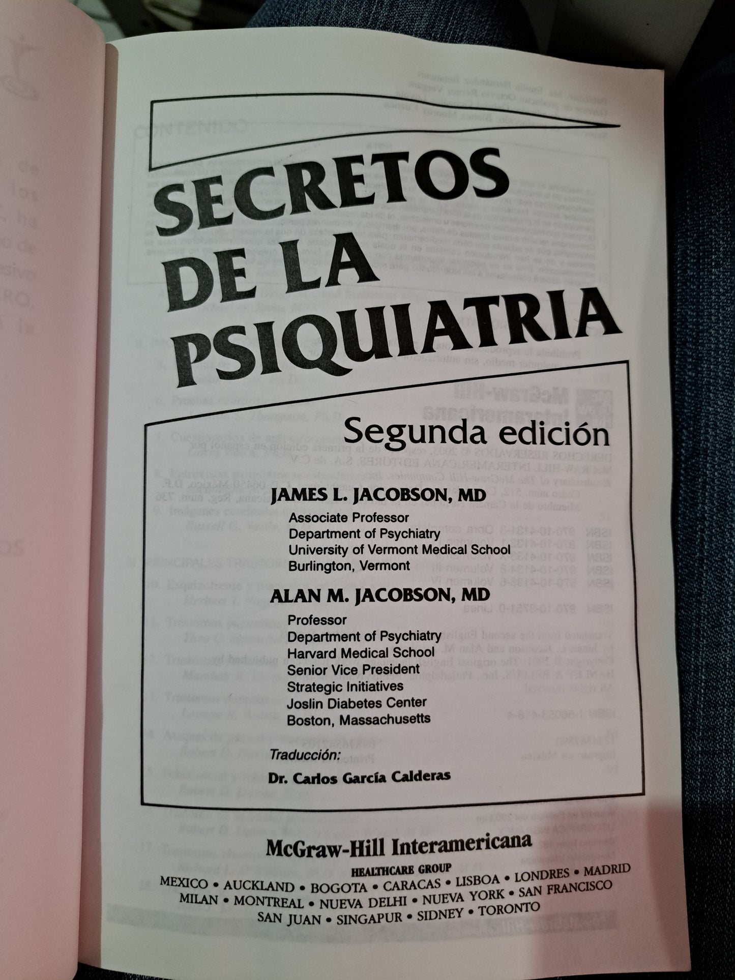 SECRETOS DE LA PSIQUIATRÍA JAMES L. JACOBSON, ALAN M. JACOBSON USADO PSICOLOGÍA LITERARIO 305