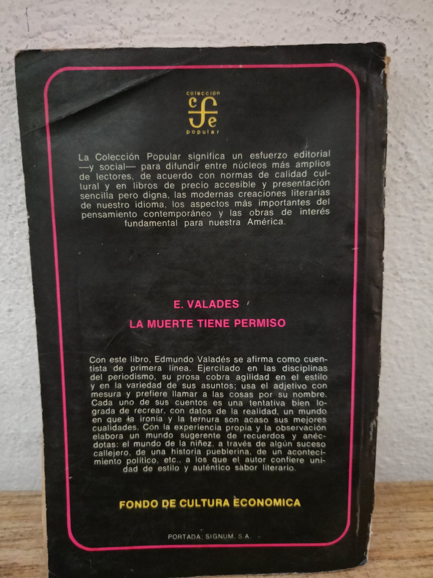 LA MUERTE TIENE PERMISO POR EDMUNDO VALADÉS USADO NOVELA LITERARIO 305