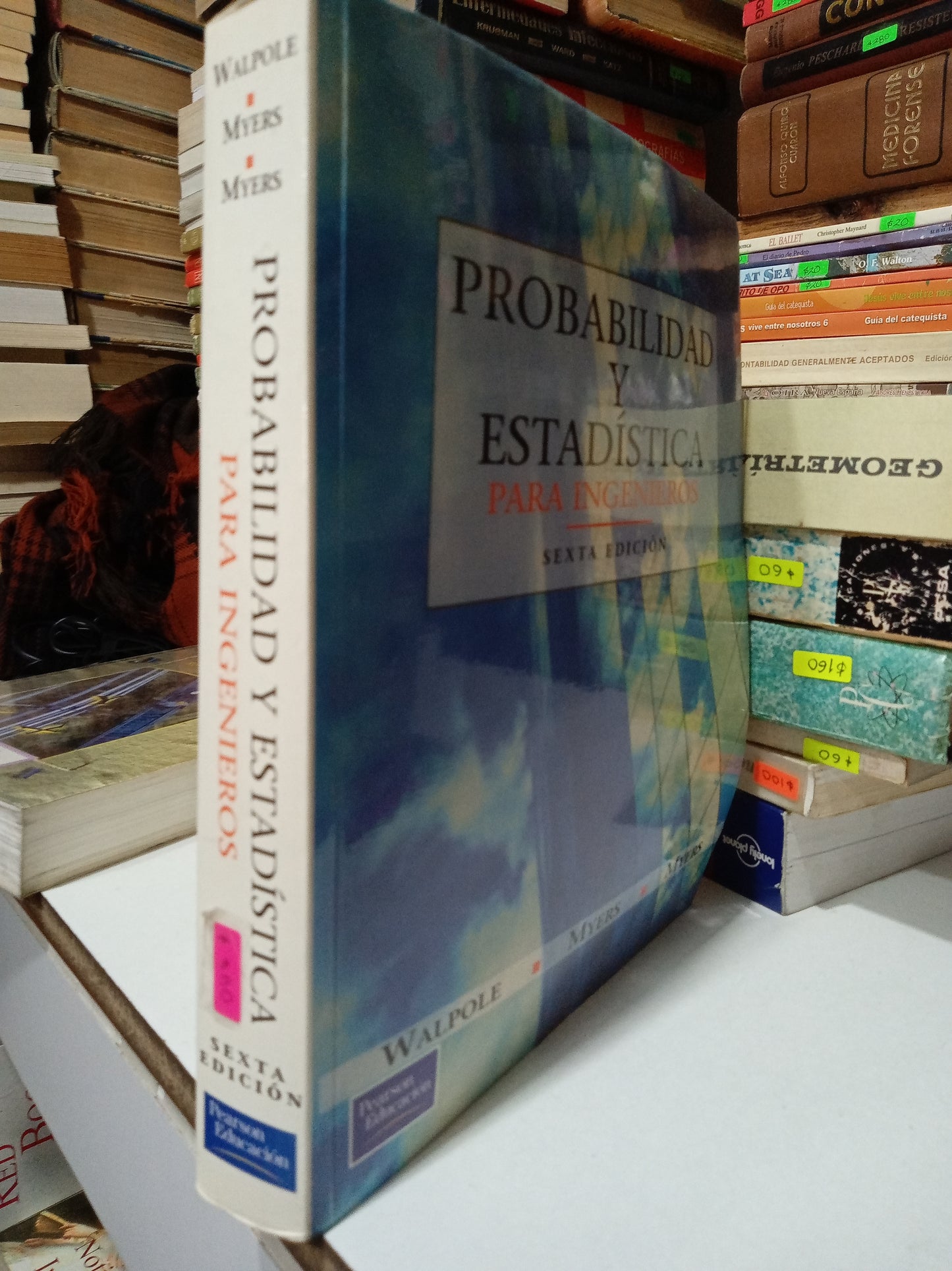 PROBABILIDAD Y ESTADISTICA PARA INGENIEROS SEXTA EDICION POR WALPOLE Y MYERS USADO MATEMÁTICAS JUÁREZ