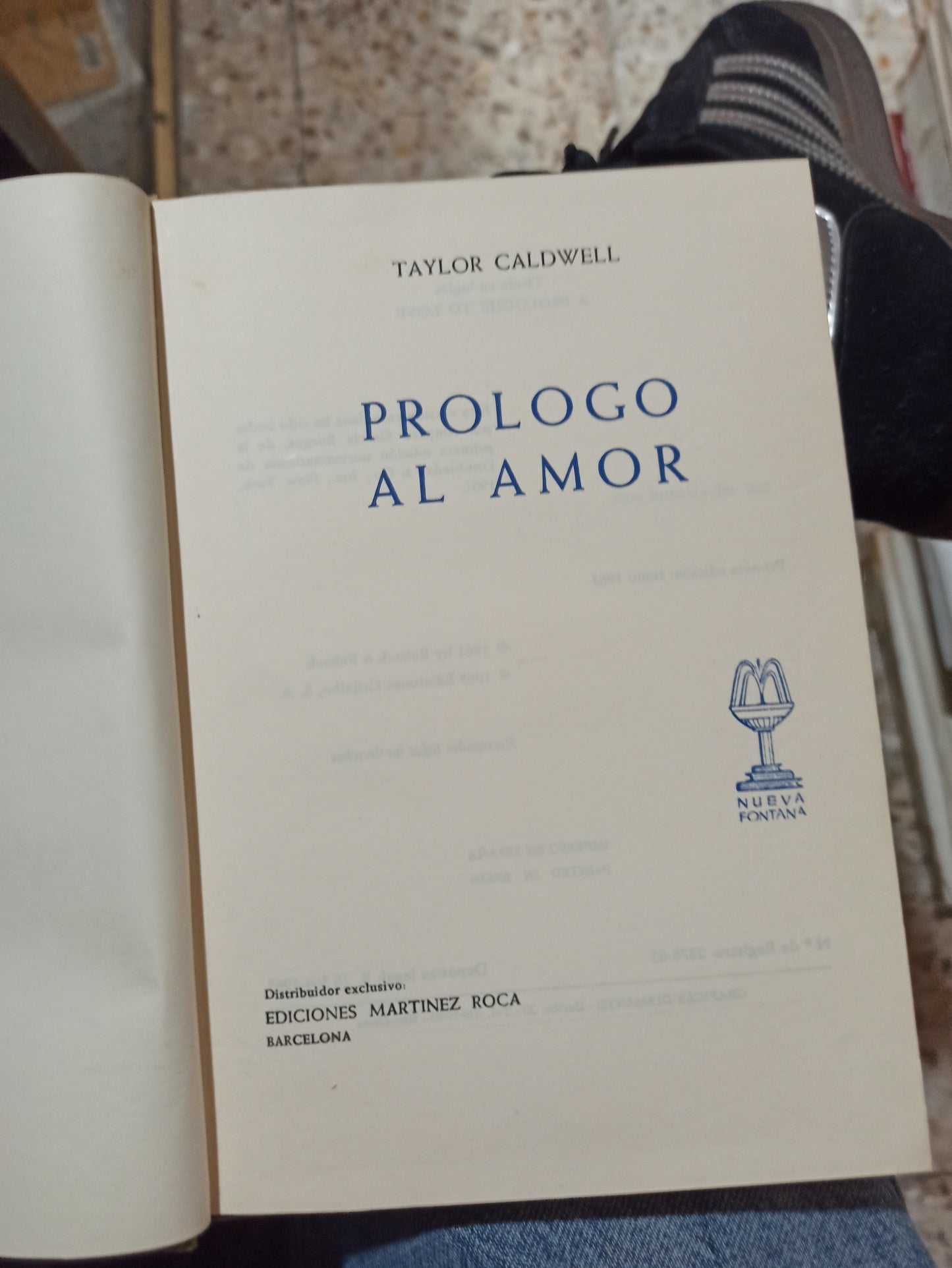 PROLOGO DE AMOR POR TAYLOR CADWELL USADO ANTIGUOS ALDAMA