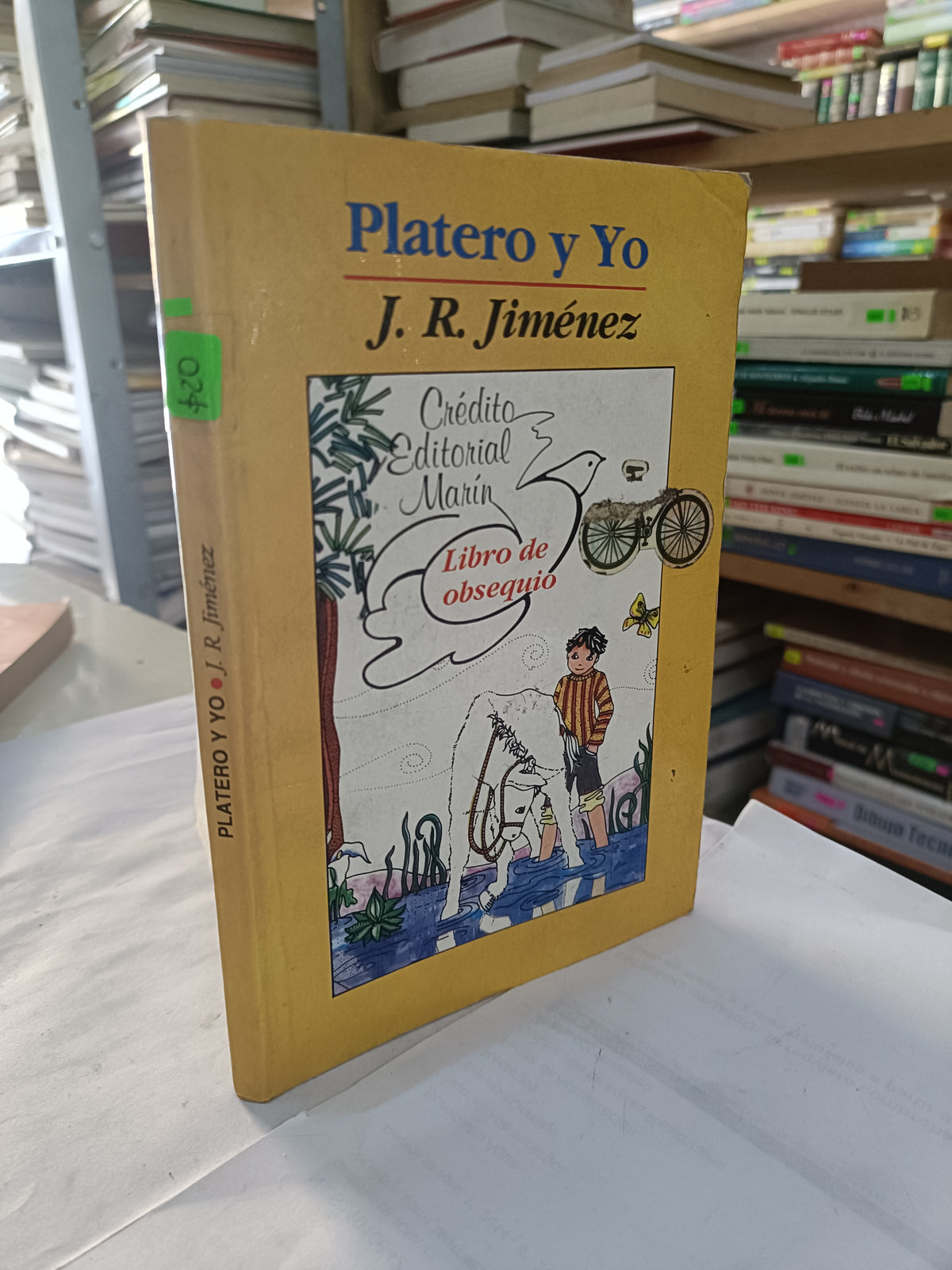 PLATERO Y YO POR J. R.  JIMENEZ USADO NOVELA LITERARIO 207