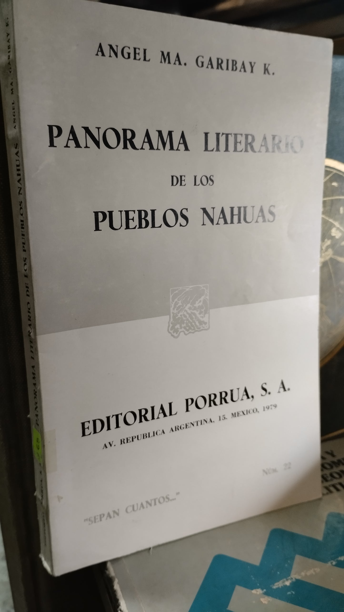 PANORAMA LITERARIO DE LOS PUEBLOS NAHUAS LIBRO USADO NOVELAS ALDAMA