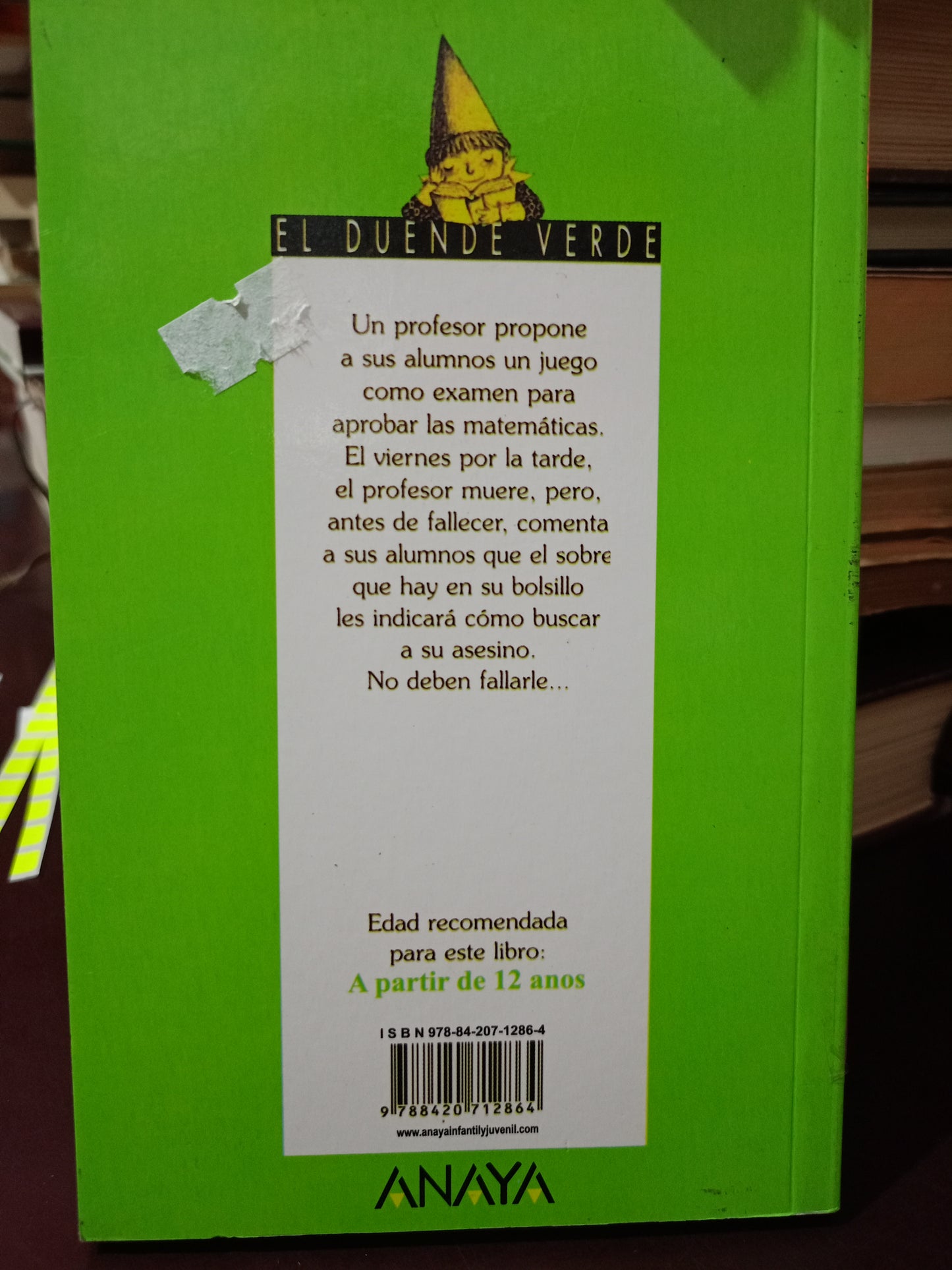 EL ASESINATO DEL PROFESOR DE MATEMÁTICAS JORDI SIERRA I FABRA USADO NOVELA LITERARIO 305