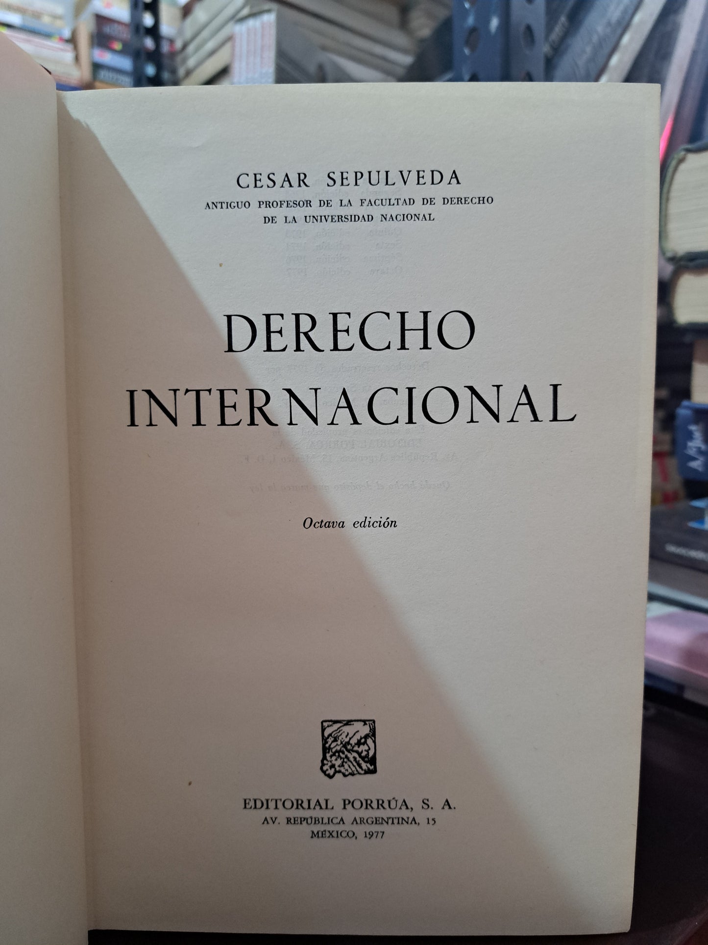 DERECHO INTERNACIONAL CÉSAR SEPÚLVEDA USADO DERECHO LITERARIO 305