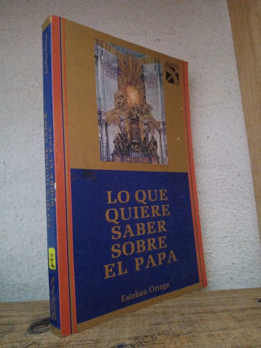LO QUE QUIERE SABER SOBRE EL PAPA ESTEBAN ORTEGA USADO RELIGION LITERARIO 305