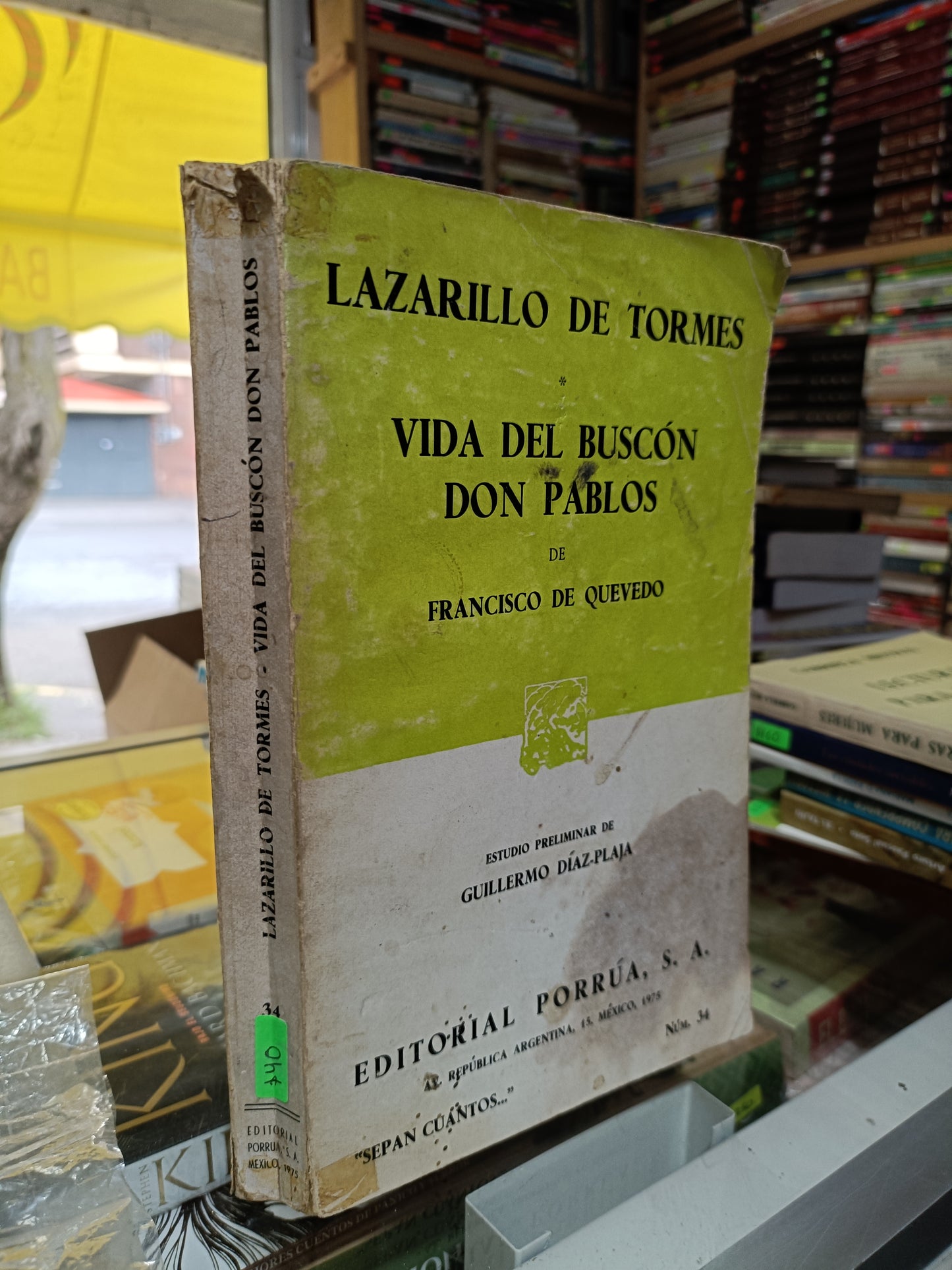 LAZARRILLO DE TORMES VIDA DEL BUSCON DON PABLOS POR FRANCISCO DE QUEVEDO USADO NOVELA JUAREZ 507