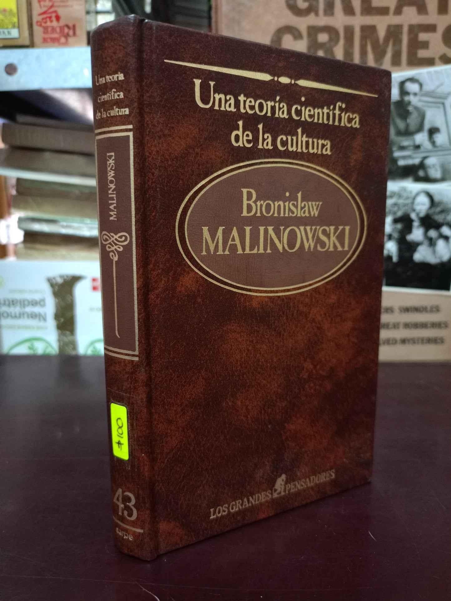 UNA TEORÍA CIENTÍFICA DE LA CULTURA POR BRONISLAW MALINOWSKI USADO NOVELA LITERARIO 305