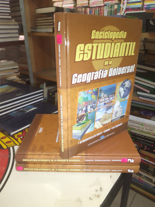 ENCICLOPEDIA ESTUDIANTIL DE LA GEOGRAFÍA UNIVERSAL 1, 2 Y 3 ($50 POR 3 TOMOS) USADO ENCICLOPEDIAS LITERARIO 207