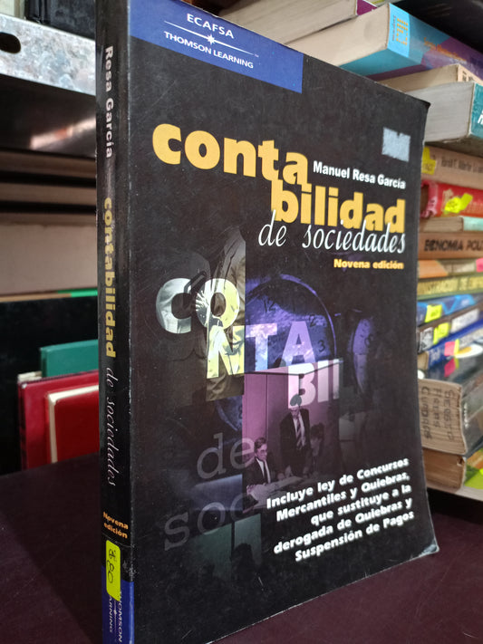 CONTABILIDAD DE SOCIEDADES POR MANUEL REZA GARCIA USADO ADMIN LITERARIO 305