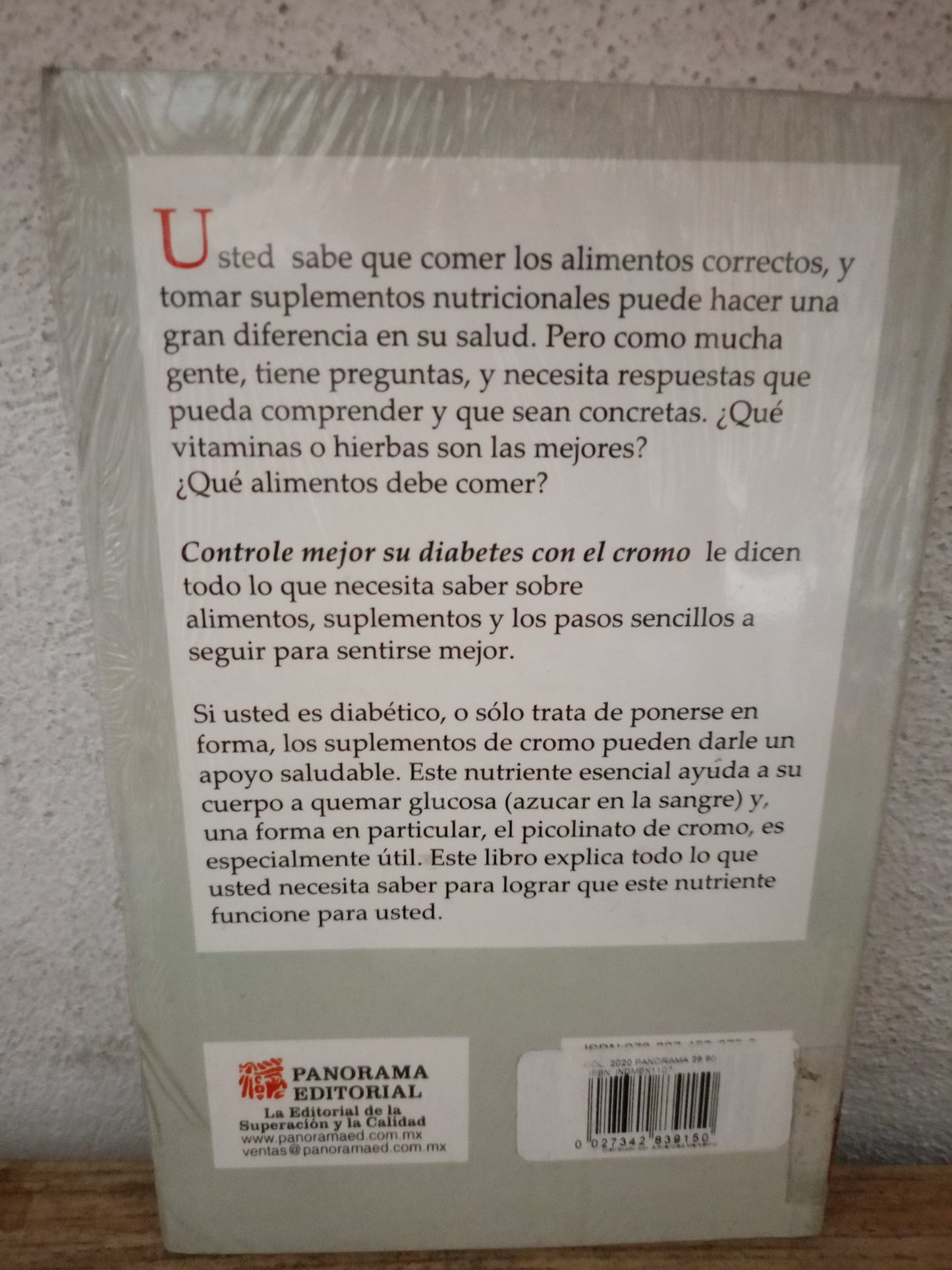CONTROLE MEJOR SU DIABETES CON EL CROMO POR MELISSA DIANA SMITH NUEVO LIBROS NUEVOS LITERARIO 305