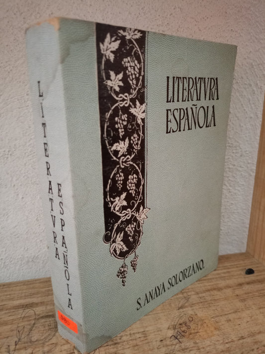 LITERATURA ESPAÑOLA S. ANAYA SOLORZANO USADO NOVELA LITERARIO 305