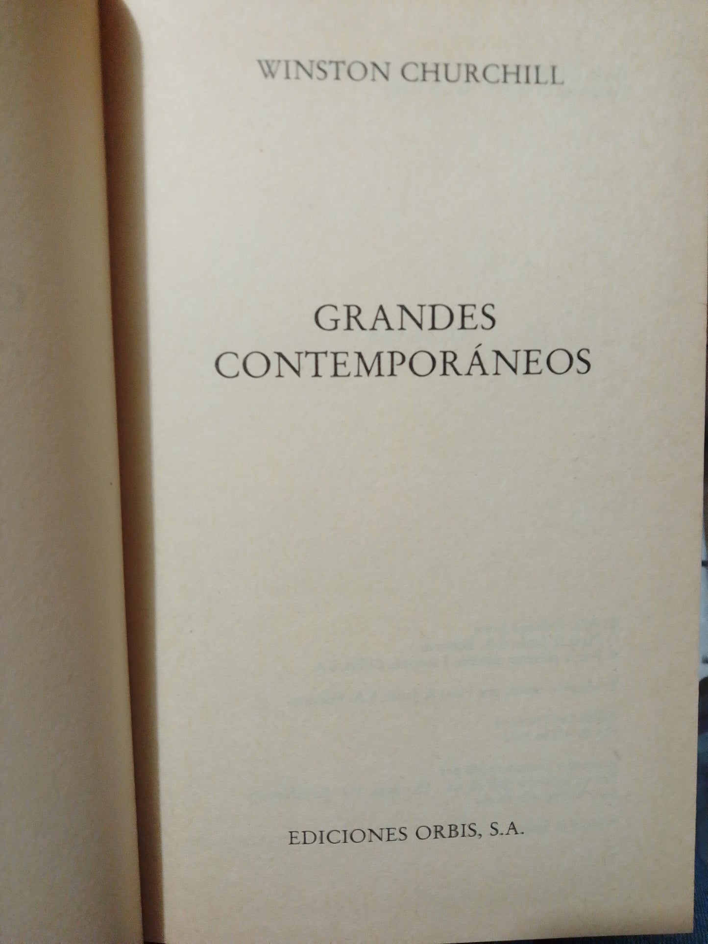 GRANDES CONTEMPORANEOS #5 POR WINSTON CHURCHILL USADO NOVELA JUÁREZ
