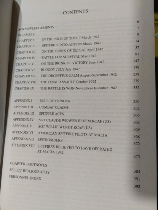 SPITFIRES OVER MALTA BY BRIAN CULL USADO HISTORIA ALDAMA