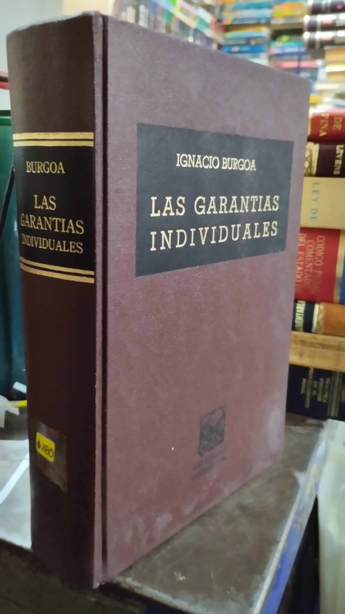 LAS GARANTIAS INDIVIDUALES POR IGNACIO BURGOA LIBRO USADO DERECHO ALDAMA