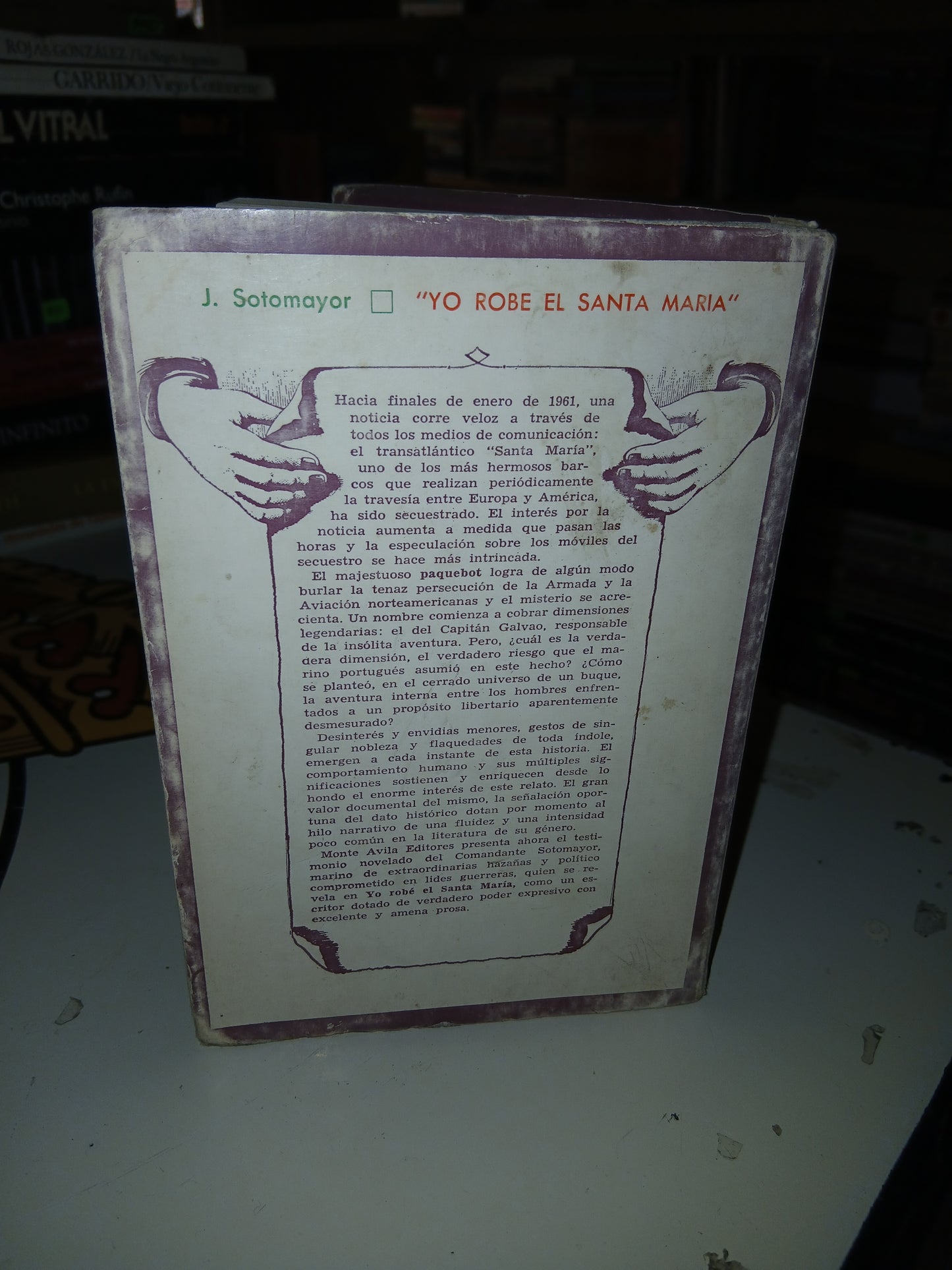 YO ROBÉ EL SANTA MARÍA POR J. SOTOMAYOR USADO NOVELA LITERARIO 207