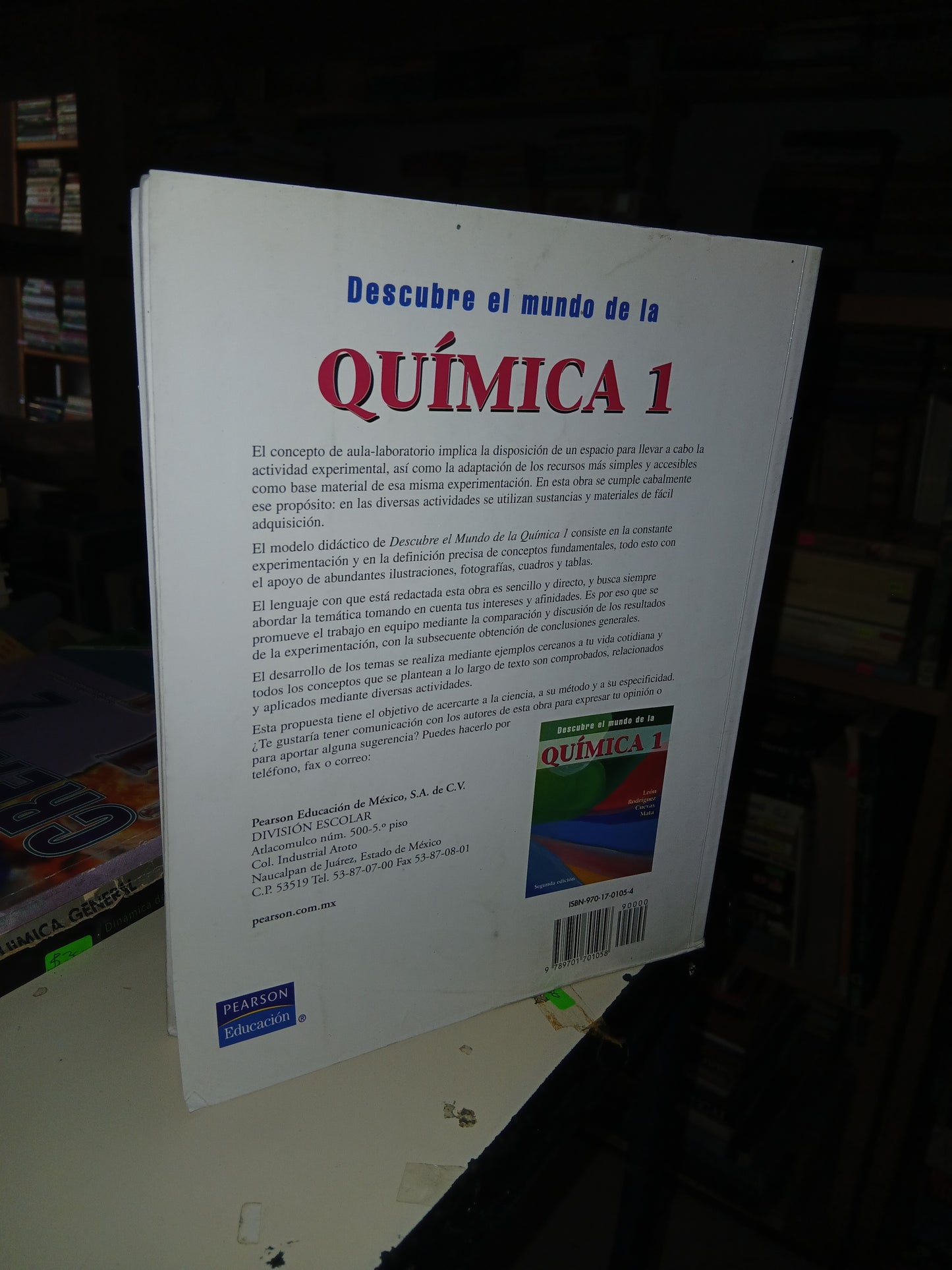 DESCUBRE EL MUNDO DE LA QUÍMICA 1 POR LEÓN, RODRÍGUEZ, CUEVAS Y MATA USADO QUÍMICA LITERARIO 207