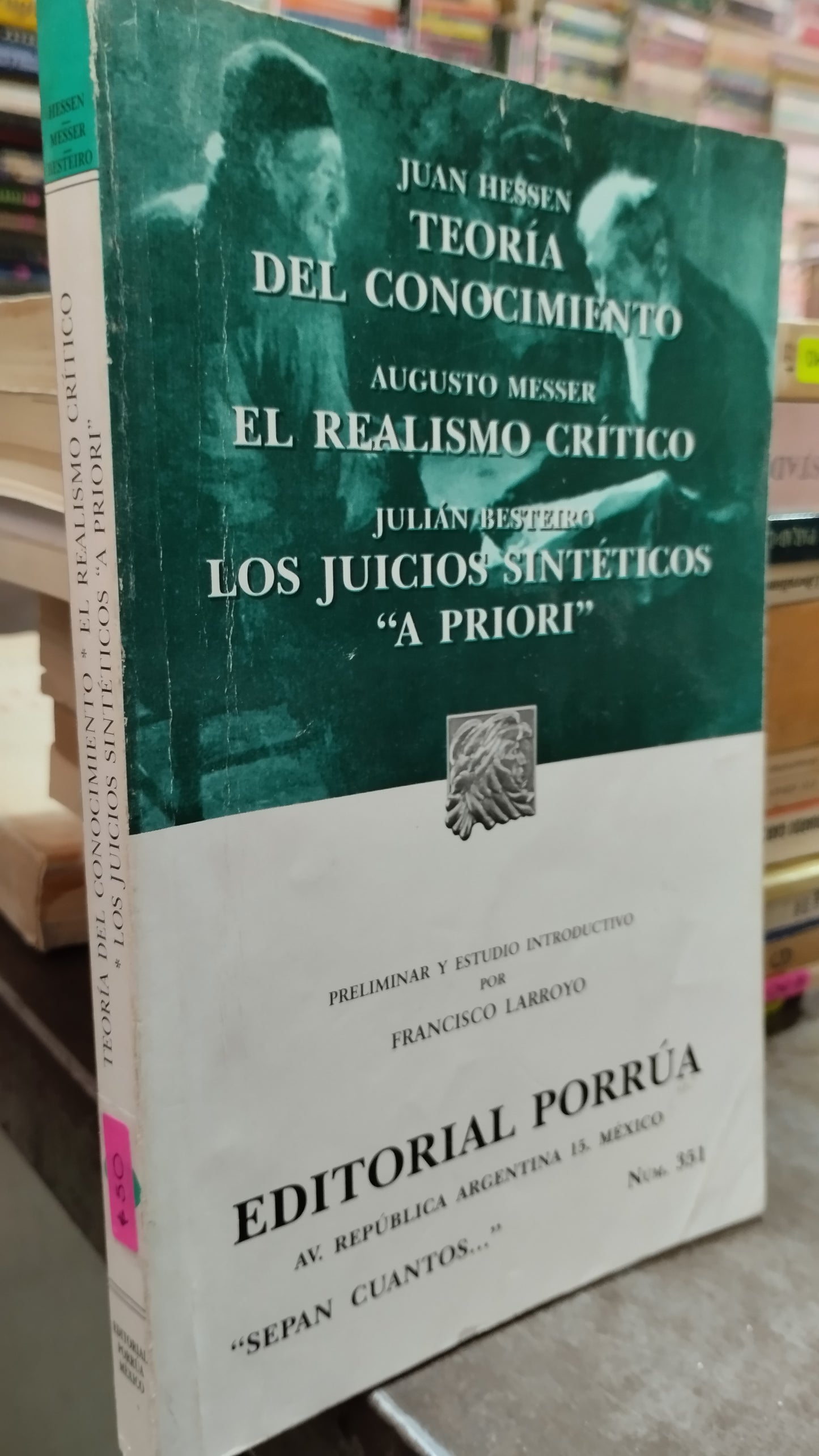 TEORIA DEL CONOCIMIENTO EL REALISMO CRITICO LOS JUICIOS SINTETICOS A PRIORI LIBRO USADO SOCIOLOGIA ALDAMA
