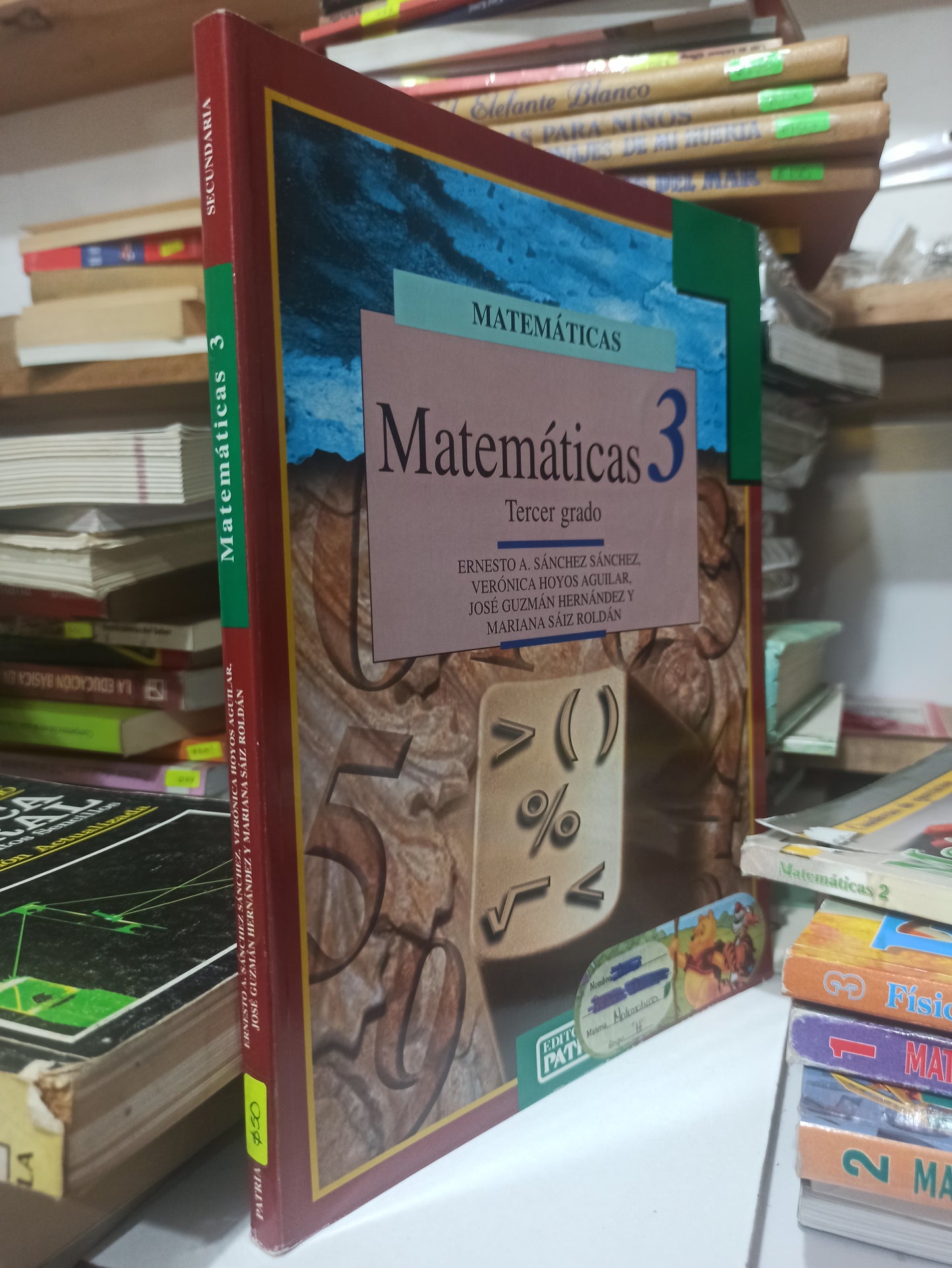 MATEMATICAS 3 TERCER GRADO POR EDITORIAL PATRIA USADO MATEMÁTICAS JUÁREZ