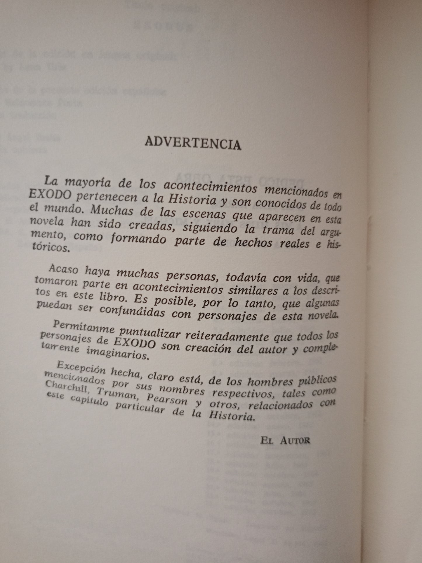 EXODO LEON URIS USADO NOVELA LITERARIO 305