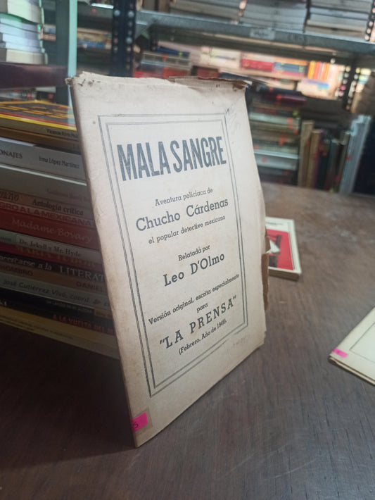 MALA SANGRE POR CHUCHO CARDENAS USADO ANTIGUOS ALDAMA