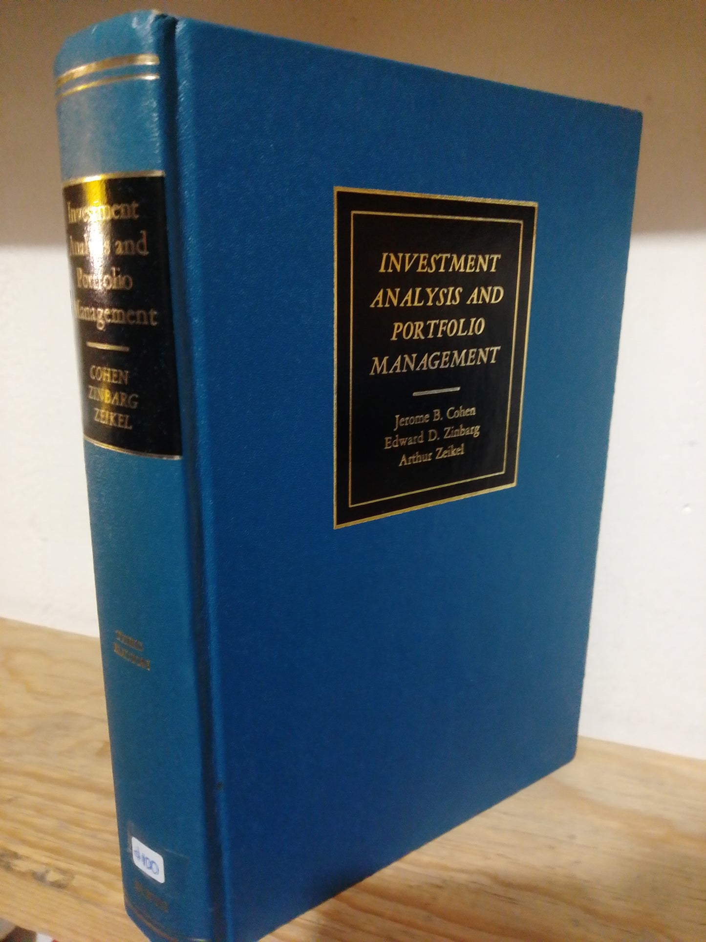 INVESTMENT ANALYSIS AND PORTFOLIO MANAGEMENT POR JEROME B. COHEN USADO IDIOMAS JUAREZ
