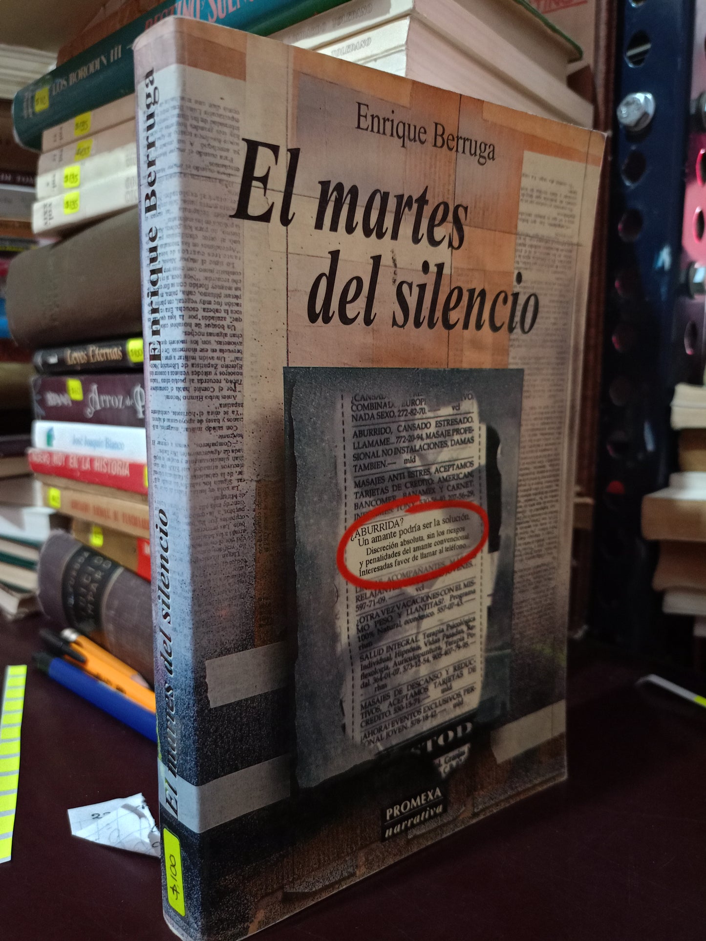 EL MARTES DEL SILENCIO ENRIQUE BERRUGA USADO NOVELA LITERARIA 305