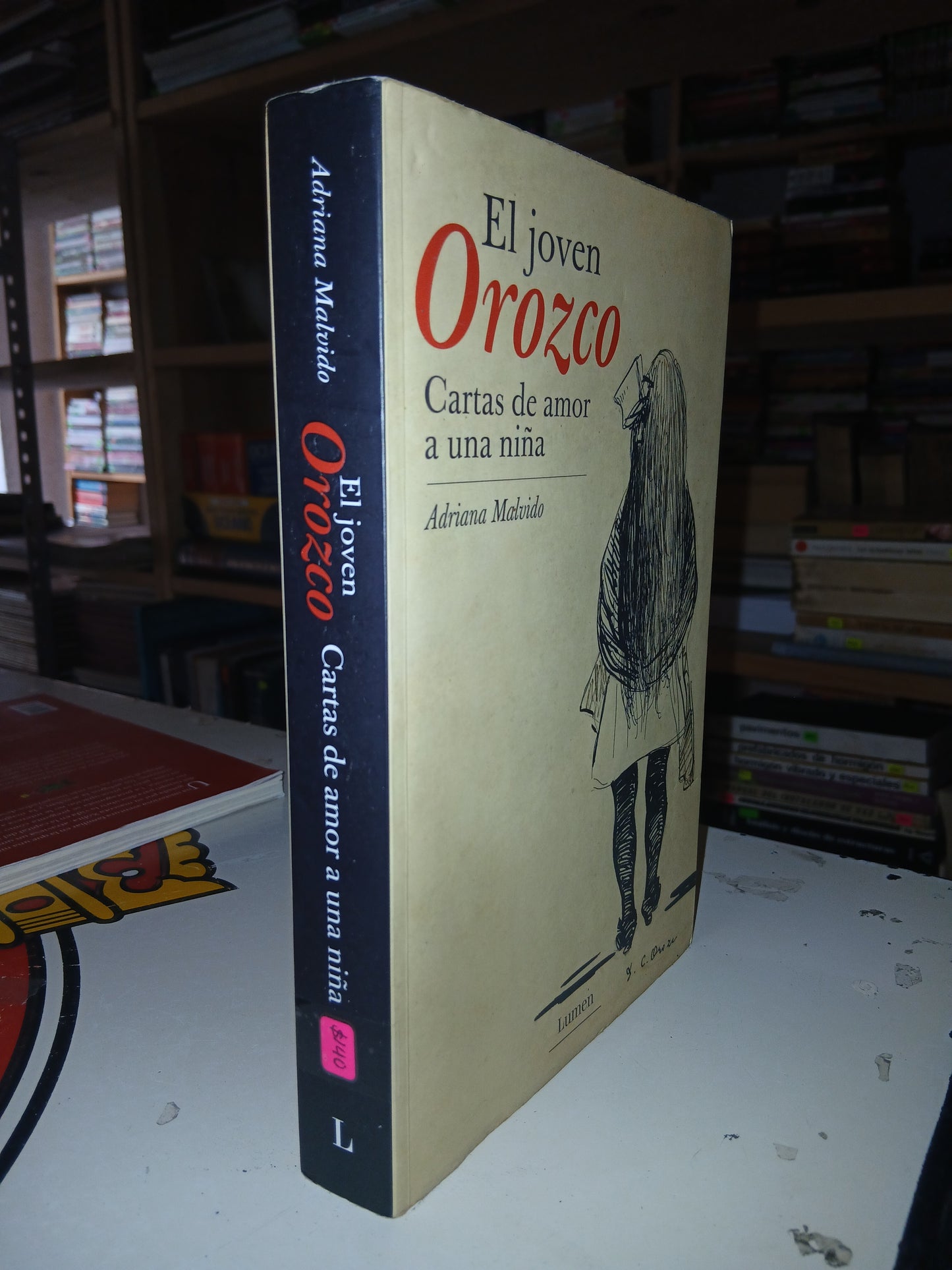 EL JOVEN OROZCO CARTAS DE AMOR A UNA NIÑA POR ADRIANA MALVIDO USADO NOVELA LITERARIO 207