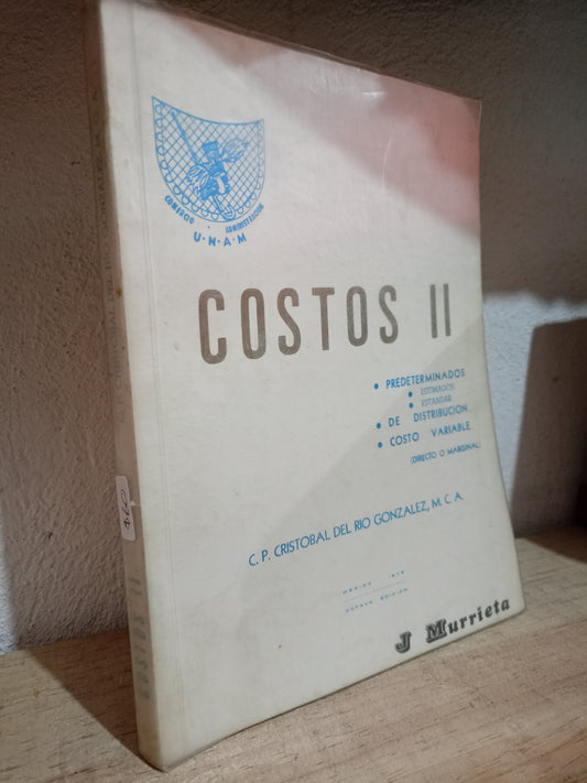 COSTOS II POR CRISTOBAL DEL RIO GONZALEZ USADO CONTA LITERARIO 305