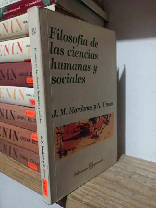 FILOSOFIA DE LAS CIENCIAS HUMANAS Y SOCIALES POR J. M. MARDONES USADO FILOSOFÍA JUÁREZ