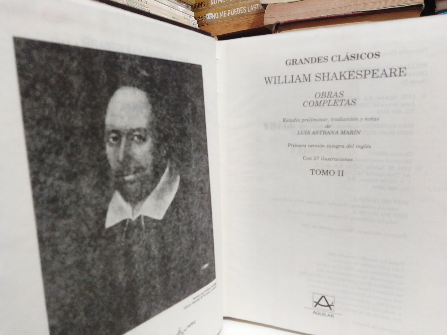 OBRAS COMPLETAS POR WILLIAM SHAKESPEARE TOMO DOS USADO NOVELA JUÁREZ