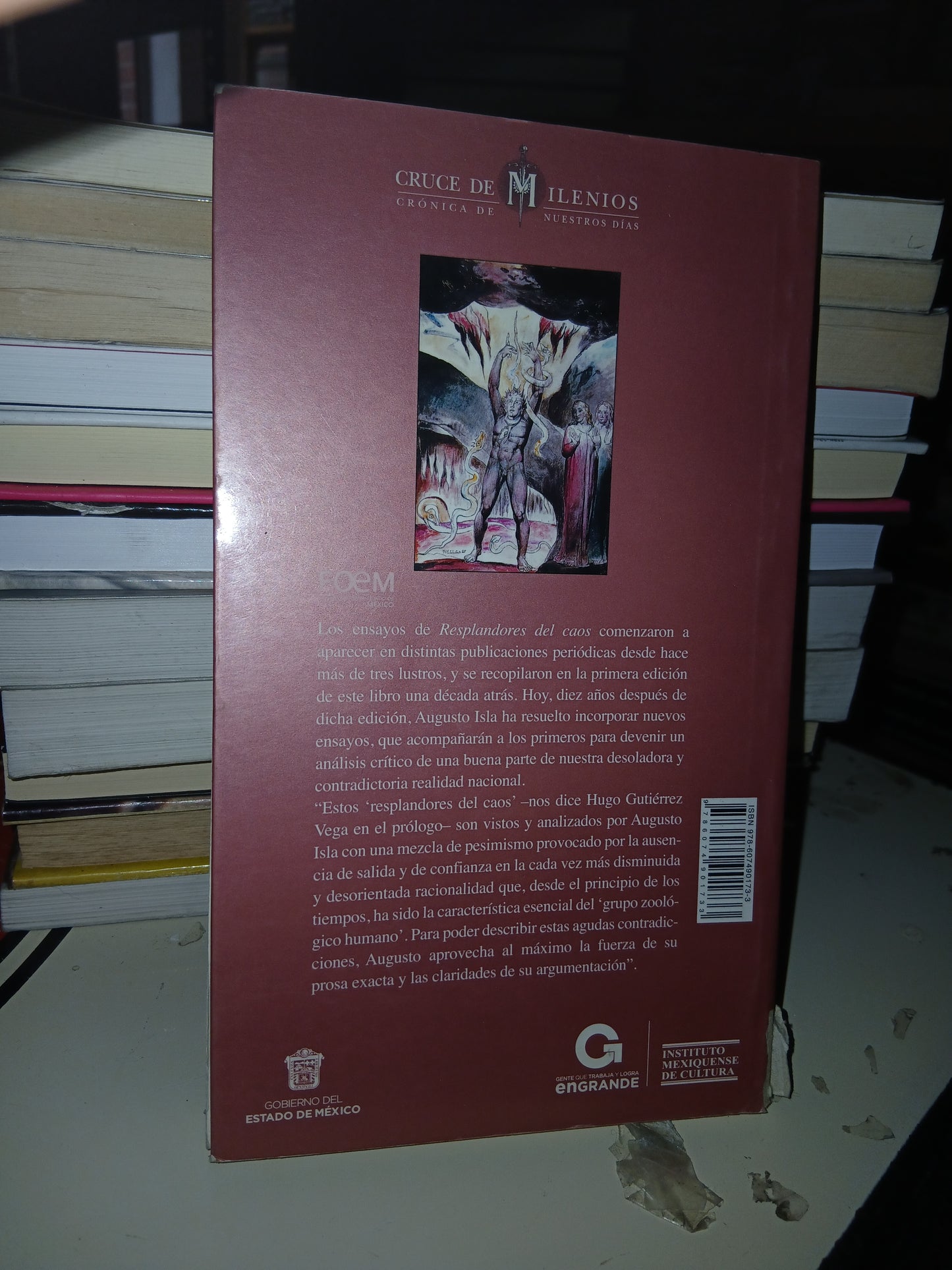 RESPLANDORES DEL CAOS AUGUSTO ISLA USADO NOVELA LITERARIO 207